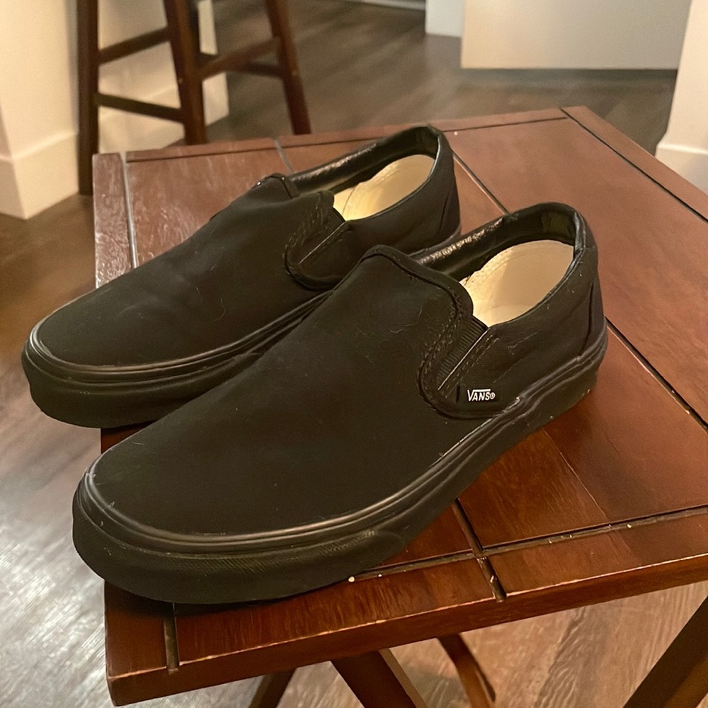 Gently used all black vans